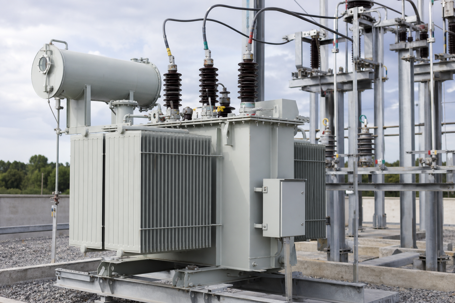 Three-phase transformer terminal wiring connections