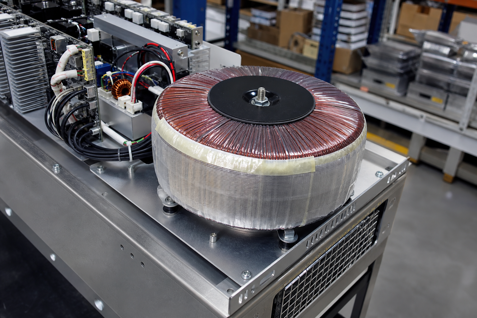 Toroidal transformer with copper winding